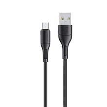 Кабель Usams USB Cable to microUSB 1m Black (US-SJ502): Тип USB-C - microUSB