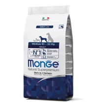 Сухой корм Monge Dog Medium Adult для взрослых собак средних пород курица с рисом 3 кг (70004244): Тип Сухой корм