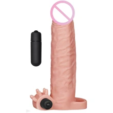 Насадка на член LYBAILE Pleasure X-Tender Vibrating Penis Sleeve Add 2" Flesh 4: Для кого Для мужчин
