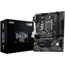 MSI B460M PRO microATX 2xDDR4 2933 1xM2 HDMI 1.4, DVI-D, D-Sub: Оперативная память 2xDDR4 2933 МГц, до 64 ГБ