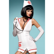 Эротический костюм Obsessive Emergency dress со стетоскопом, S/M: Для кого Для женщин