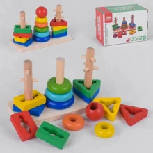 Сортер 4FUN Game Club Wood геометричні фігури (76687): Тип сортер