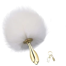 Анальная пробка Кроличий хвост LOCKINK SEVANDA White Bunny-Tail Anal Rose-shape Plug: Для кого Унисекс