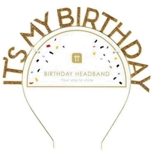 Обруч Talking Tables для волос Это мой день Рождения Золото (LUXE-HEADBAND): Производитель Talking Tables