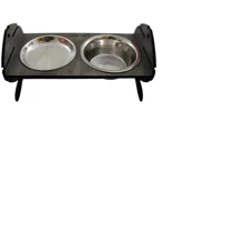 Миски на подставке Lucky Pet Fish 2x200 мл 32x15x16 см черные (4820224213644): Тип Миски