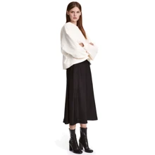 Спідниця H & M 4229934 40 чорна кльош подовжена міді: Матеріал Віскоза