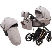 Коляска 2 в 1 Adamex Belissa Special Edidion (Gold) PS-608 капучино - капучино кожа (перфорация): Тип коляски Универсальная коляска (2-в-1)
