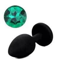 Силіконова анальна пробка із кристалом Silicon Black 06 ( розмір S ), SKN-SIL-BLACK 06: Для кого унісекс