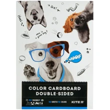 Картон Kite Dogs цветной двусторонний А4 10 листов (K22-255-1): undefined undefined