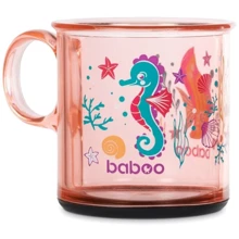 Чашка Baboo Sea Life з неслизьким дном 170 мл 12+ міс рожева (8-140): Матеріал пластик