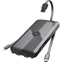 Внешний аккумулятор iWALK Power Bank Scorpion Air 10000mAh Lightning/USB-C with MagSafe Wireless Charger Black (UBA10000M): Количество USB 3