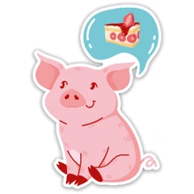Наклейка на холодильник Pig розовый: Производитель PAPAdesign