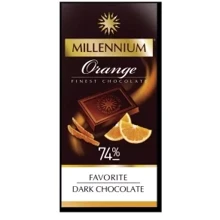 Шоколад Millennium Favorite Orange чорний 74% 100 г (4820075504694): Вага, г 100