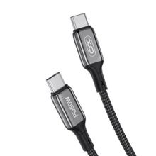 Кабель XO Cable USB-C to USB-C 60W 1m Black (NB-Q180B): Тип USB-C - USB-C