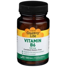 Country Life Vitamin В-6 100 mg Витамин В-6 100 таблеток: Тип Витамин B