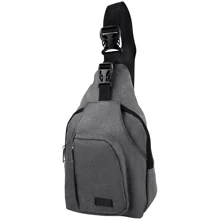 Мужская сумка-слинг DNK Leather темно-серая (DNK-JOKER№3-BAG-10): Пол Мужской