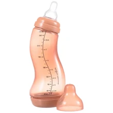 Антиколиковая бутылочка для кормления Difrax S-bottle Natural Trend с силиконовой соской 250 мл Peachy (706T Peachy): Материал полипропилен
