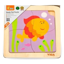 Дерев'яний міні-пазл Viga Toys Рибка, 4 ел. (50144): Тип пазл
