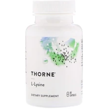 Thorne Research L-Lysine 60 Veg Caps L-лизин: Тип Лизин