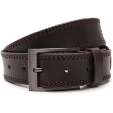 Чоловічий ремінь Borsa Leather коричневий (V1115FX12-brown): Стать Мужской