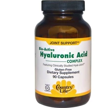 Country Life Bio-Aktive Hyaluronic Acid complex 90 caps Біоактивні комплекс гіалуронової кислоти: Тип Гіалуронова кислота