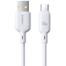 Кабель Baseus USB Cable to USB-C Silky Series 100W 2m White (P10377703213-01): Тип USB Cable - USB-C