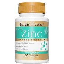 Earth‘s Creation Zinc Gluconate 50 mg Цинк 100 таблеток: Тип Цинк