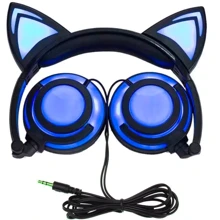Светящиеся наушники с кошачьими ушками UFT BL108 Blue: Производитель UFT