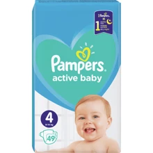 Подгузники Pampers Active Baby Maxi Размер 4 (9-14 кг), 49 шт (8001090949851): Тип Подгузники