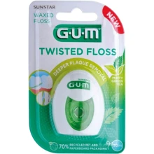 GUM Deepclean Twisted floss Зубна нитка м'ятна вощена 30 m: Призначення Защита от кариеса