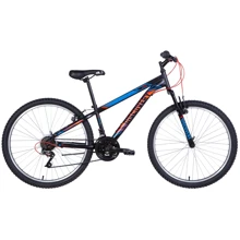 Велосипед Discovery RIDER 2021 M 26" черно-синий с красным (OPS-DIS-26-417): Материал рамы Сталь