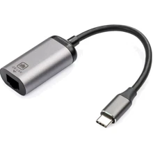Адаптер Vinga Adapter USB-C to RJ45 Lan 1 Gbps (VCPATCLGB): Колір серый