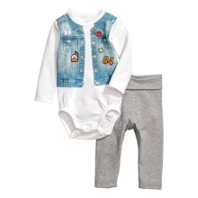 Комплект (боди, брюки) 7Z5841127 H&M 56 см белый: Пол Мальчик