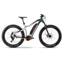 Электровелосипед Haibike XDURO FatSix 8.0 500Wh 11 s. NX 26", рама M, серо-зелено-оранжевый, 2020: Цвет зеленый