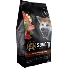 Сухой корм Savory для собак крупных пород со свежим мясом индейки и ягненка, 3 кг (4820232630235): Тип Сухой корм