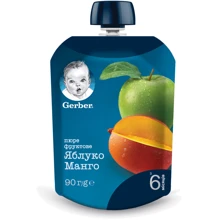 Пюре Gerber яблуко та манго 90 г (1227012): Вид Фруктовое