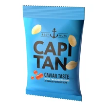 Арахис Capitan жареный соленый со вкусом красной икры 70 г (4820240033271): Вес нетто 70 г