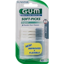 GUM Soft Picks extra-large Набор межзубных щеток с фтором 40 шт: Вид Интердентальная
