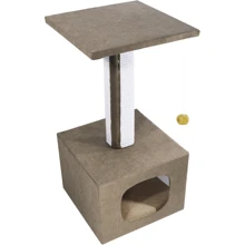 Когтеточка Lucky Pet домик Грот коричневая 33х33х67 см (555694): undefined undefined