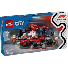 Конструктор LEGO City Пит-стоп и пит-экипаж F1 с болидом Ferrari 322 деталей (60443): Серия City