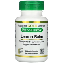 California Gold Nutrition Lemon Balm Extract Мелисса экстракт 500 мг 60 капсул: Форма выпуска Капсулы