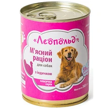 Влажный корм для собак Леопольд Мясной рацион с индейкой 360 г х 8 шт. (4820185490474-8): Тип Влажный корм