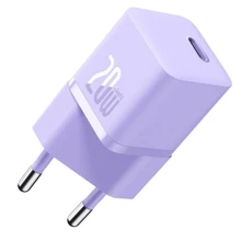 Зарядное устройство Baseus USB-C Wall Charger GaN5 mini 1C 20W Purple (CCGN050105): Особенности Power Delivery (PD), USB-C, Быстрая зарядка