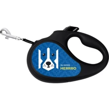 Поводок-рулетка WAUDOG R-leash рисунок Патрон M для собак весом до 25 кг 5 м светоотражающая лента черный (382-4025): Тип шнура Лента