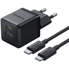 Зарядное устройство Baseus Wall Charger Palm USB-C+USB 30W Black with USB-C Cable (P1011160A113-01): Особенности Power Delivery (PD), Быстрая зарядка, USB-C