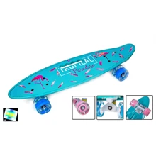 Penny Board с ручкой Фламинго Светящиеся колеса: Тип пенни борд
