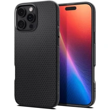 Чехол для iPhone Spigen Liquid Air Matte Black (ACS07988) for iPhone 16 Pro Max: Цвет черный