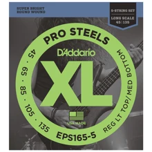 Струна для гитар Струны D`ADDARIO EPS165-5 XL PRO STEELS REG LIGHT TOP / MED BOTTOM 45-135: Тип Комплект струн