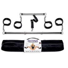Фіксатори для рук та ніг Pipedream Spread Bar and Cuff Set (чорний): Виробник Pipedream
