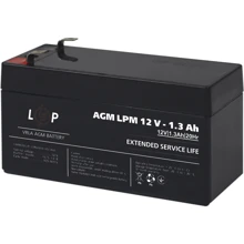 Аккумуляторная батарея LogicPower LPM 12V 1.3Ah, AGM (4131): Тип AGM